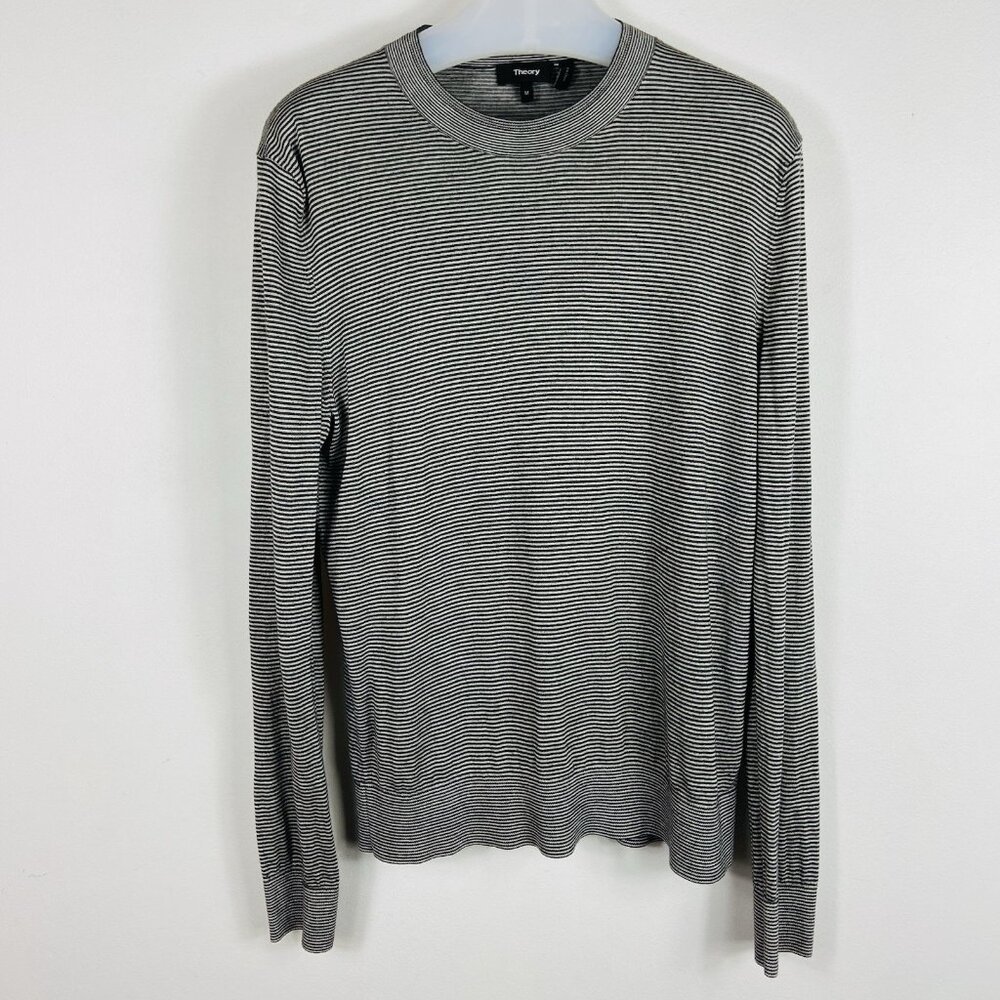 Theory Soft Silk & Cashmere Sweater Size M Quiet Luxury Villings Admiral